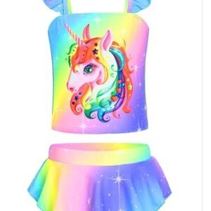 Rainbow Unicorn Girls, Toddler Two-Piece Swimsuit